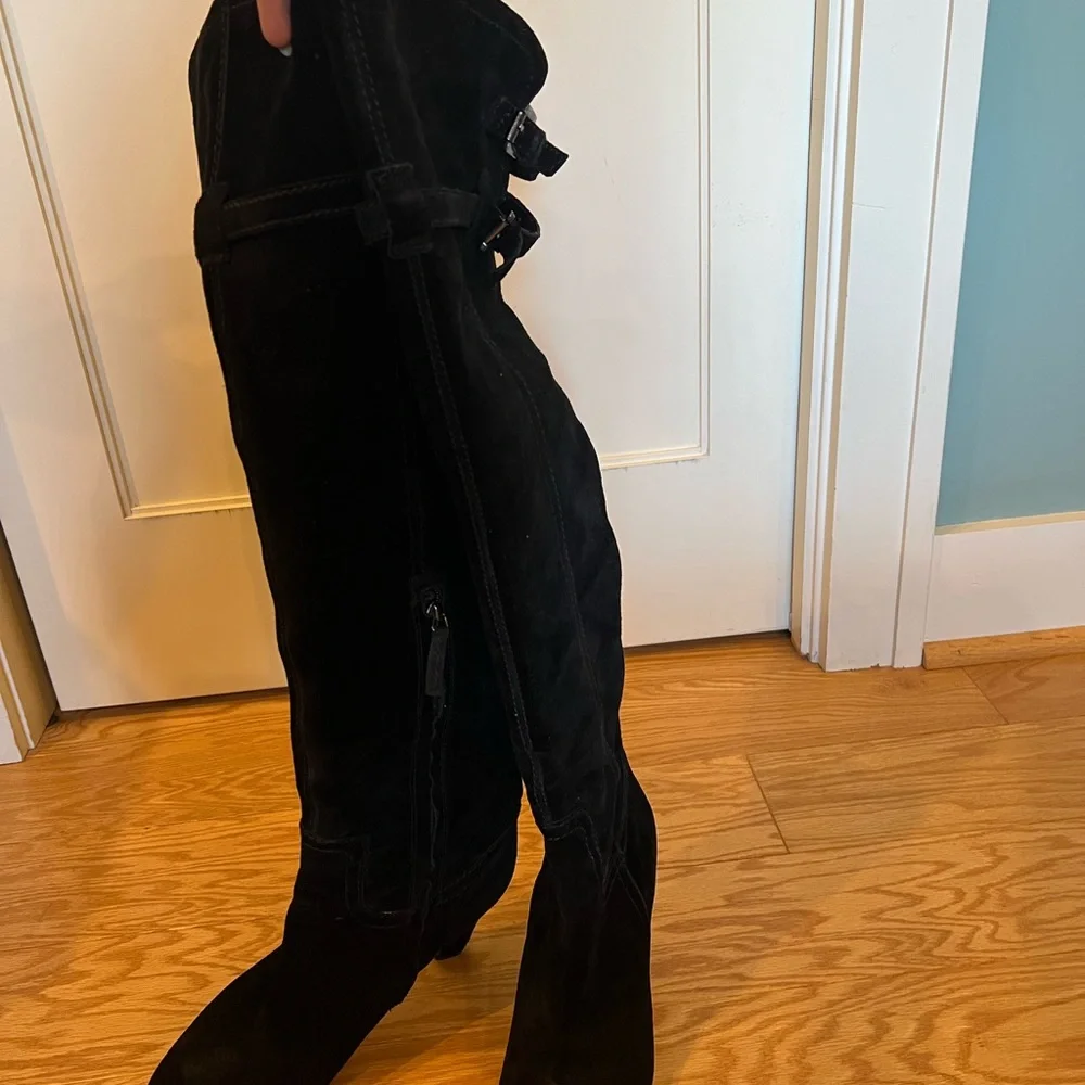 Sam Edelman over-the-knee boots, black suede - Picture 7 of 9